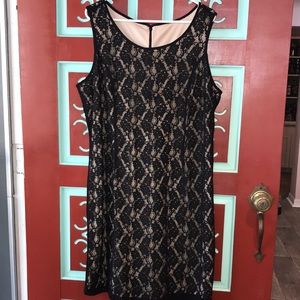 Black & Cream Lace Dress Size XL
